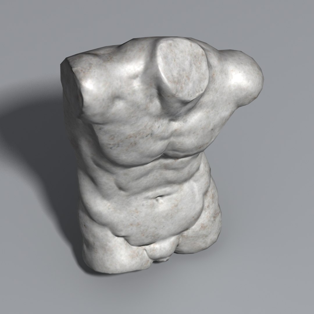 Torso Roman Statue 3d Model