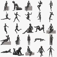 Mannequin Female Collection 25 Pose