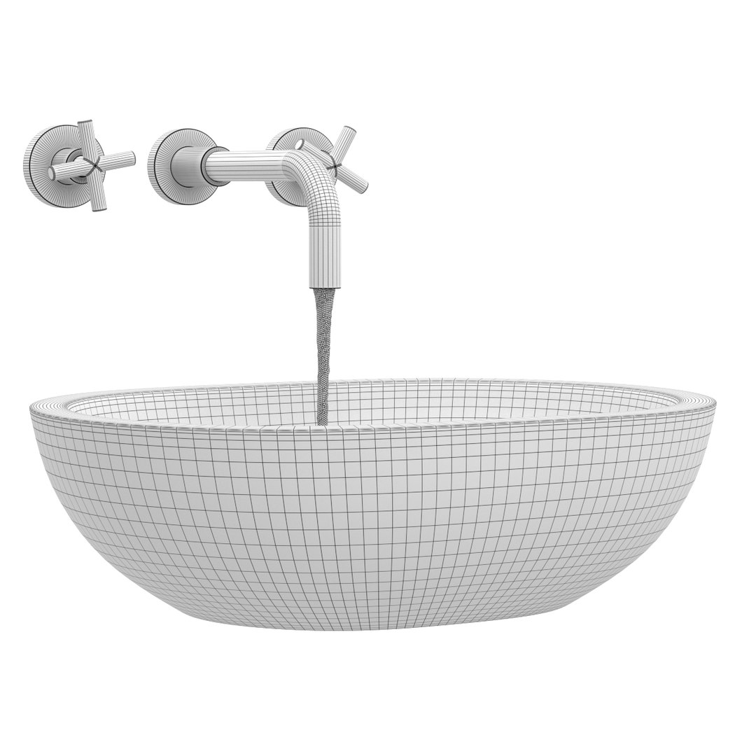 3D Anna Bathroom Sink In Architectural Concrete Model - TurboSquid 1946075