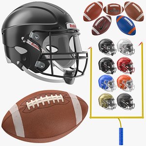 American Football Collection 3D model