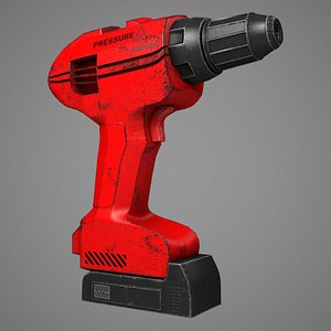 3D eletric screwdriver drill model