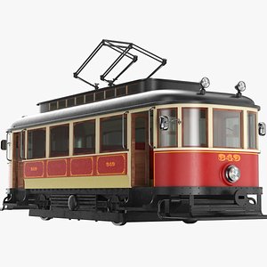 3D Detailed Tram Car model