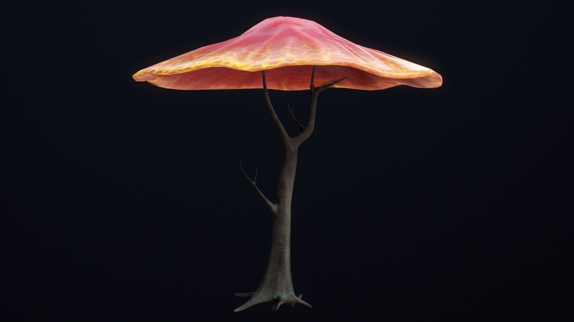 Alien Vegetation - Mushroom Tree 04 PBR 3D Model - TurboSquid 1998084