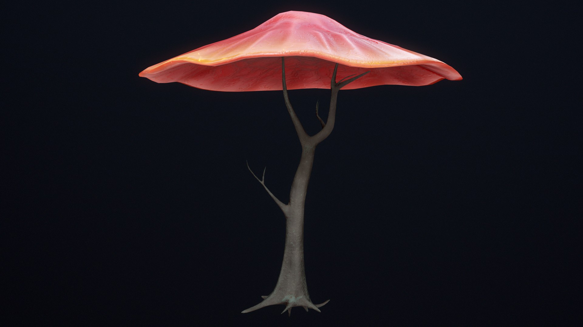 Alien Vegetation - Mushroom Tree 04 PBR 3D Model - TurboSquid 1998084