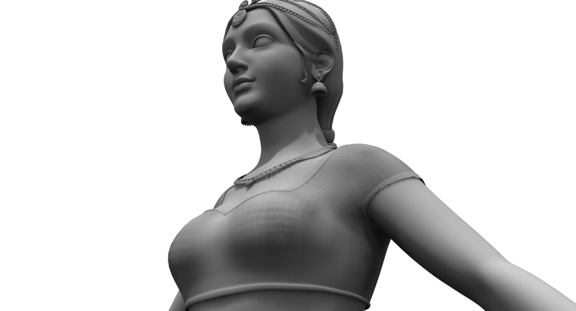 Indian Dancing Folk Girl 3D Model - TurboSquid 1496922