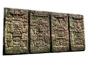 3D Walls of Ancient Mayan Architecture model