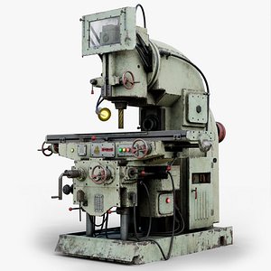 Animated Milling Machine Realtime 3D model