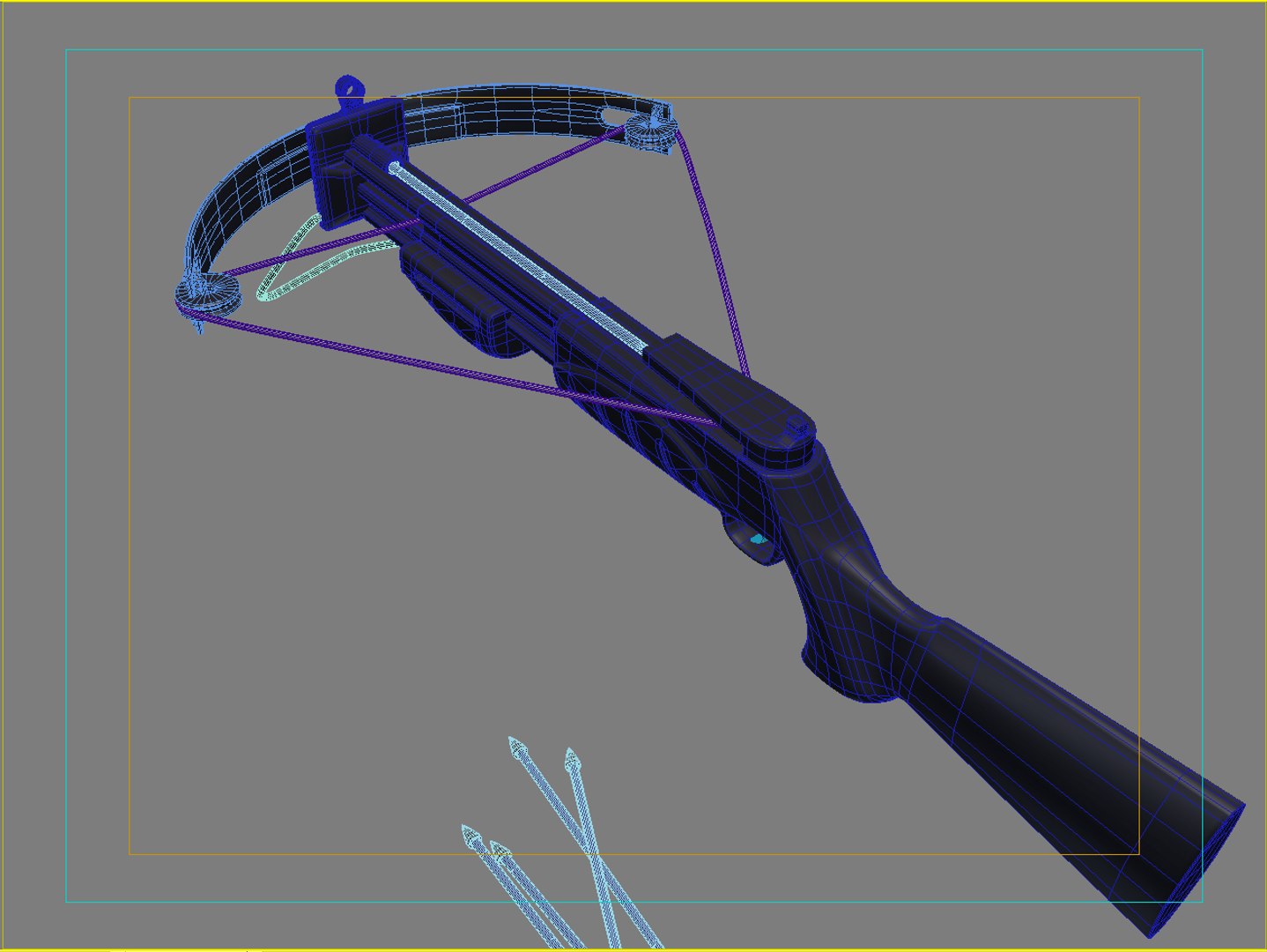 Rifle Bow Animation 3d 3ds