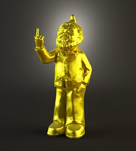 3d 3ds golden gnome gold