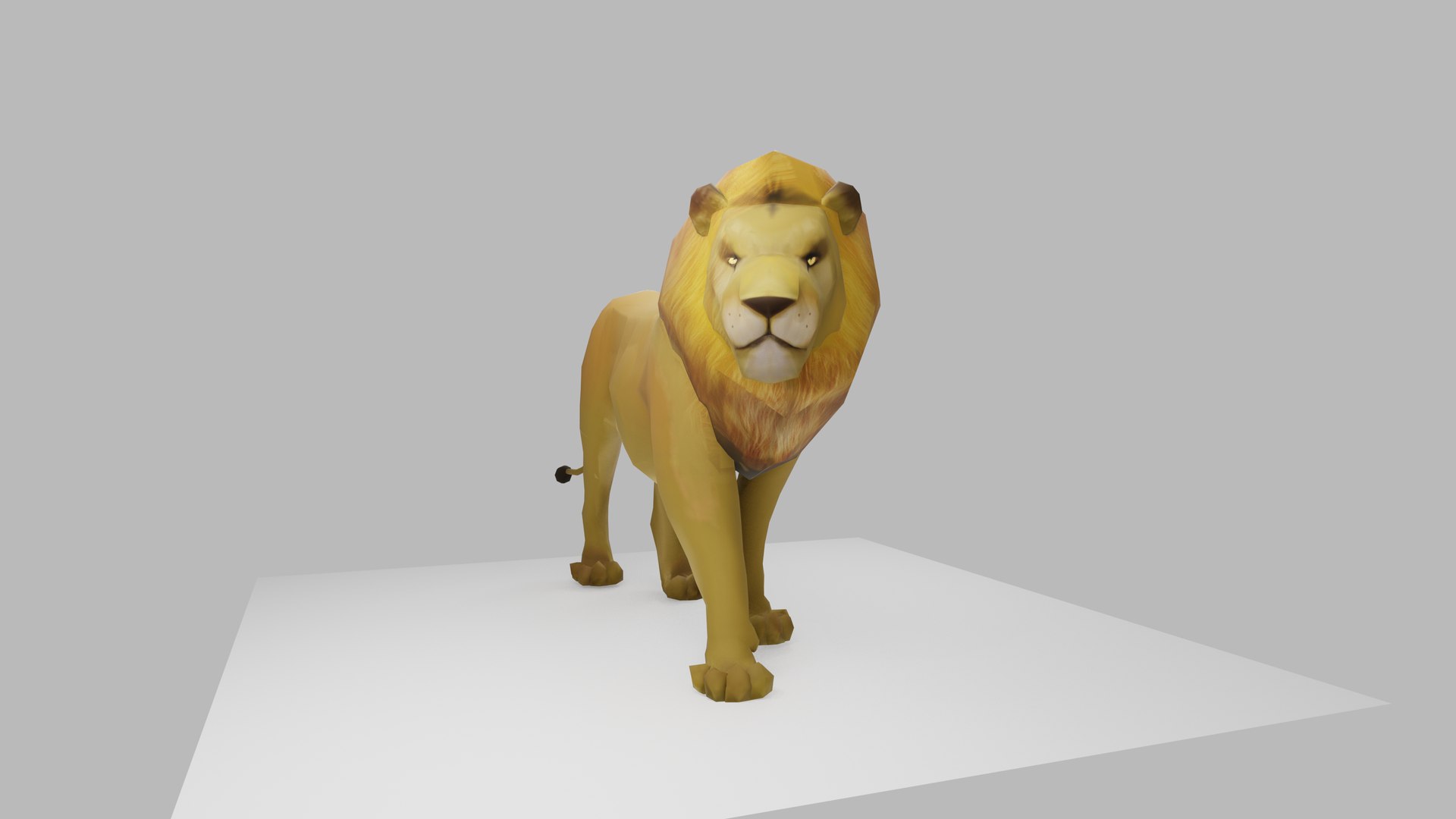 Free 3D Low Poly Lion Rigged And Animated Model - TurboSquid 2443663