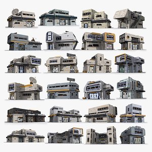 3D 24 Sci-Fi Industrial Collection model