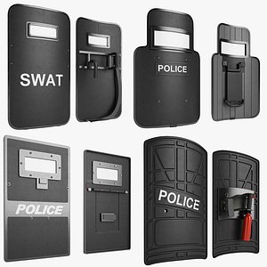 police shield 01 3D model
