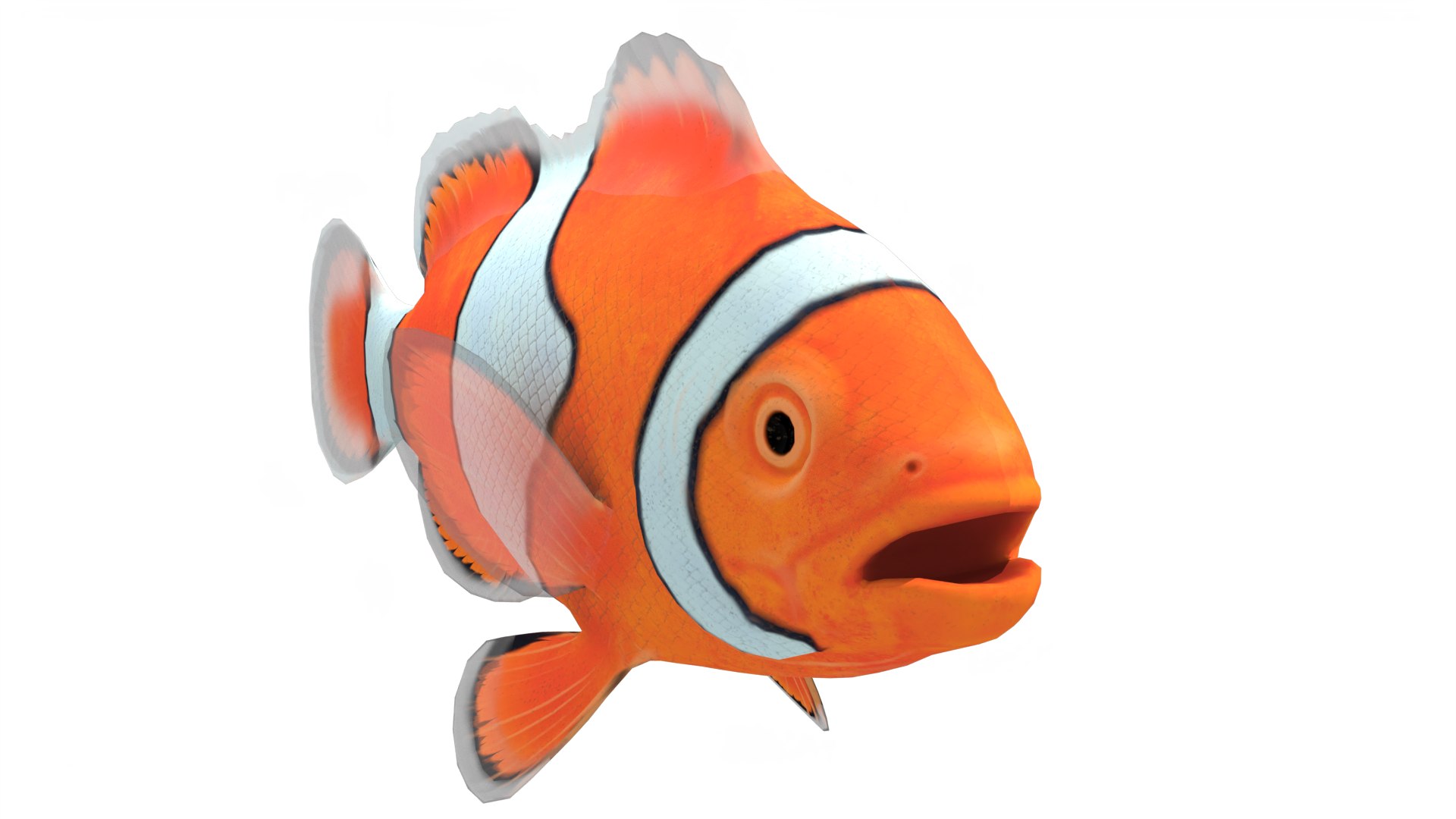 3D Orange Clown Fish Rigged - TurboSquid 2292806