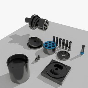 3D 3D Printable Axial Fluid Pump model