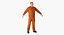 builder wearing orange long 3D model