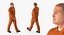 builder wearing orange long 3D model