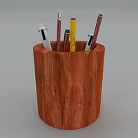 Pen holder organiser wooden