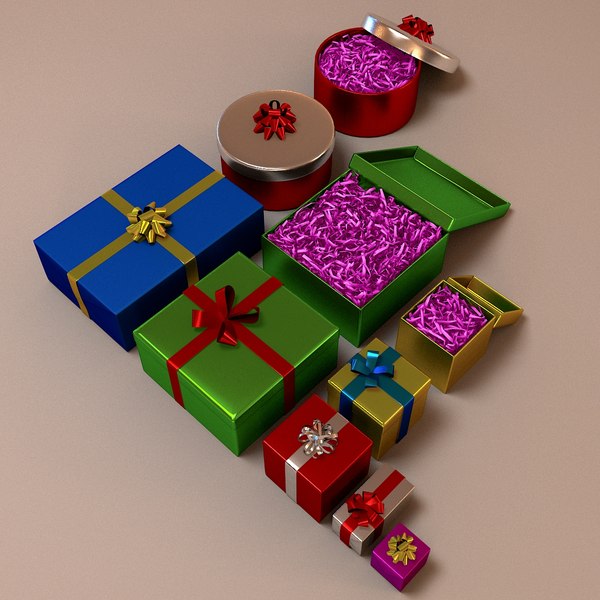 3d model gift presents