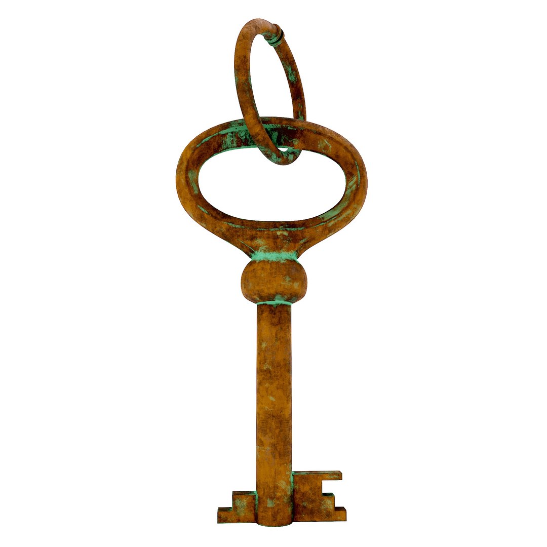 3D Old rusty door key - TurboSquid 1977594