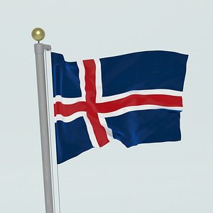 3D ICELAND FLAG