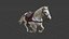 Modelo 3D animado de caballo blanco de alta calidad