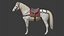 Modelo 3D animado de caballo blanco de alta calidad