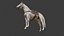 Modelo 3D animado de caballo blanco de alta calidad