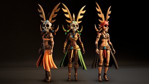 Stylized Female Horror 1 3D model