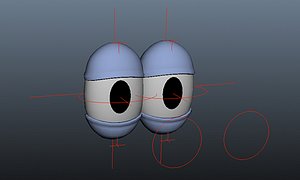 cartoon eye rig 3D model