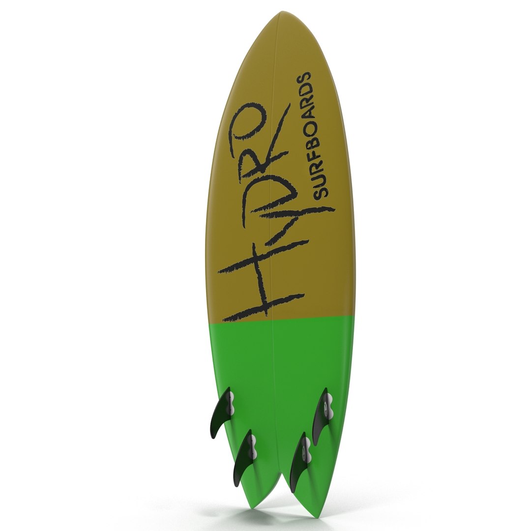 Surfboard Fish 3D Model 3D model preview