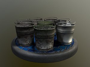bucket pack 3D model