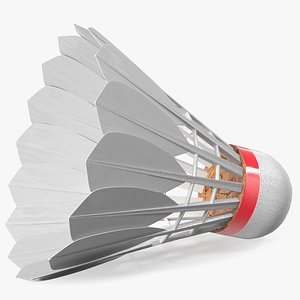 Corkwood Badminton Feather Shuttlecock 3D model