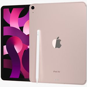 Apple iPad Air 2022 5th gen WiFi and Cellular with Pencil Pink model