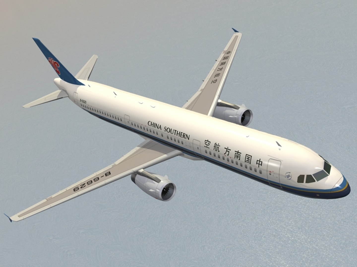 Airbus A321 China Southern 3d Model