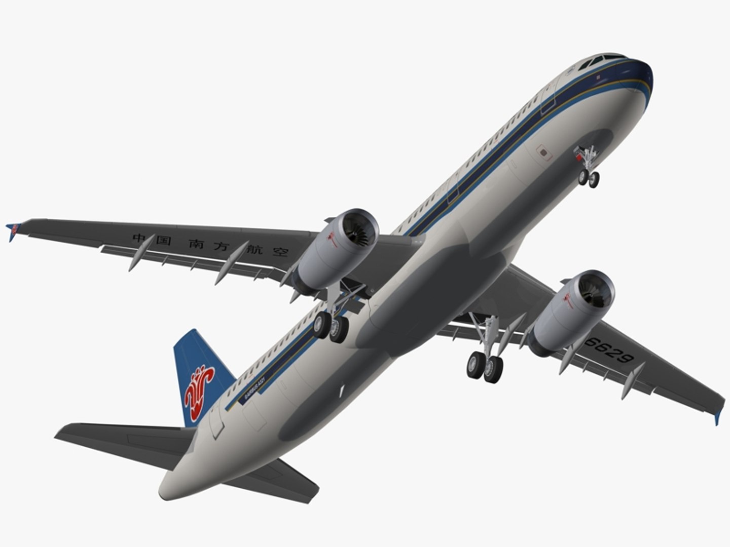 Airbus A321 China Southern 3d Model