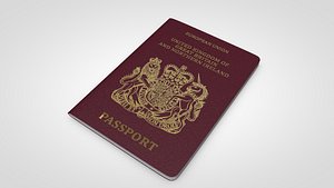 uk passport 3D model