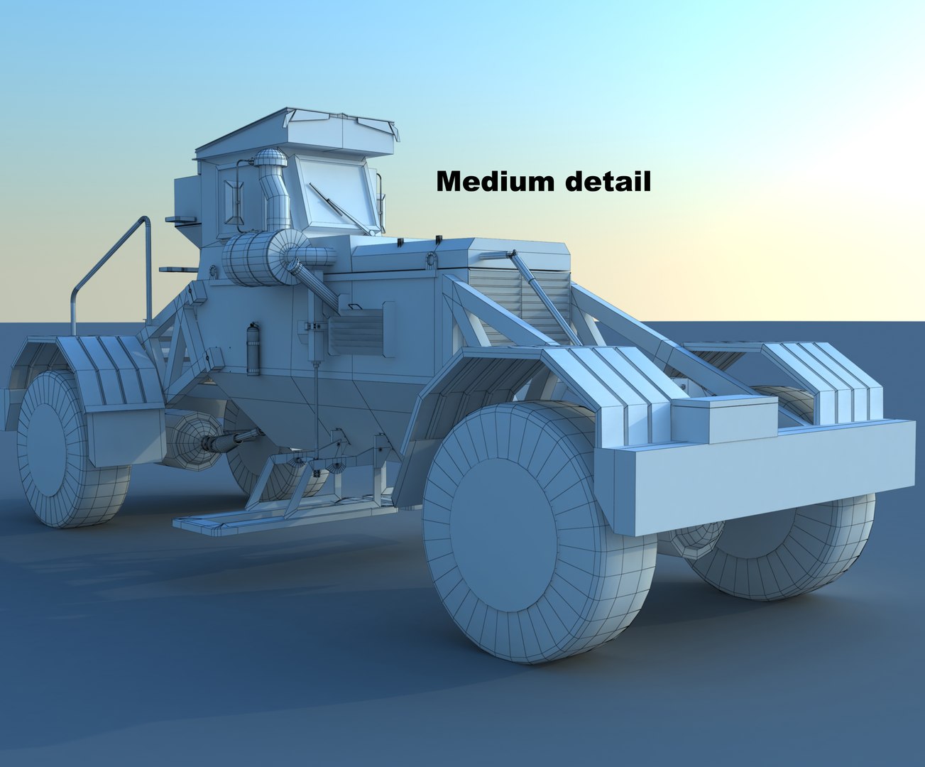 Husky Detection Military 3d Model