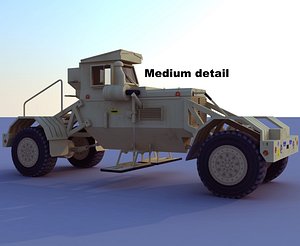husky detection military 3d model