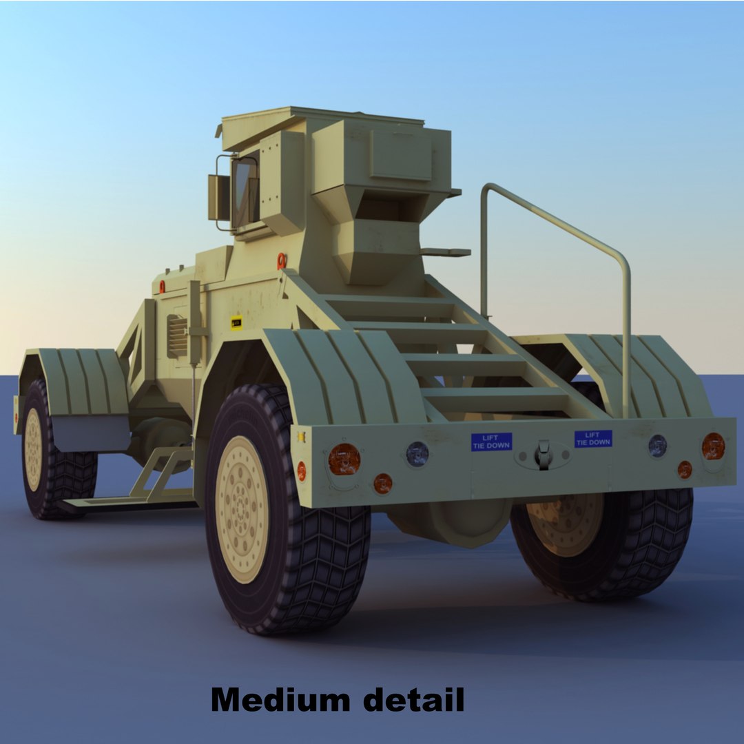 Husky Detection Military 3d Model