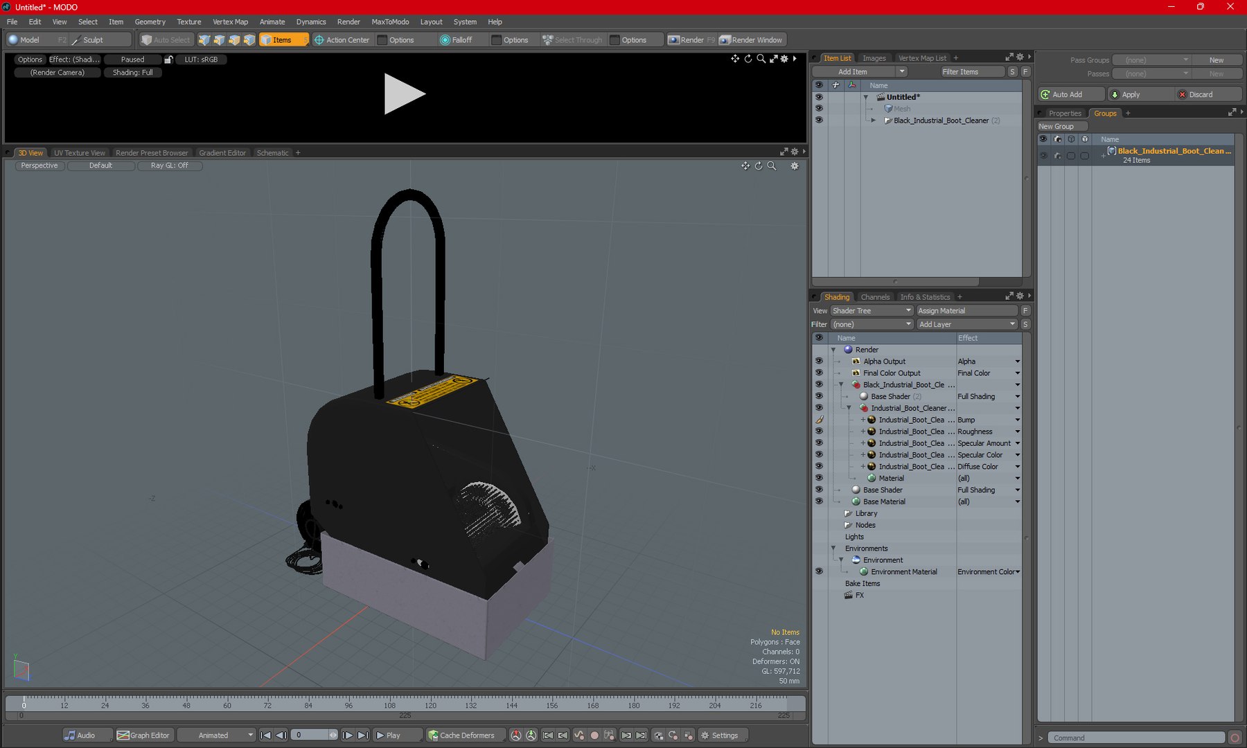 Black Industrial Boot Cleaner 3D - TurboSquid 2073103