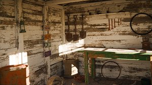 3D Old Tool Shed 3d Scene