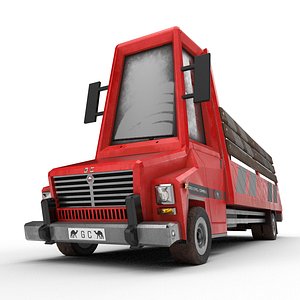 Low-Poly Cartoon Truck