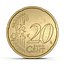 德国欧元硬币20 Cent 3D模型