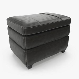 3D leather ottoman cushion model