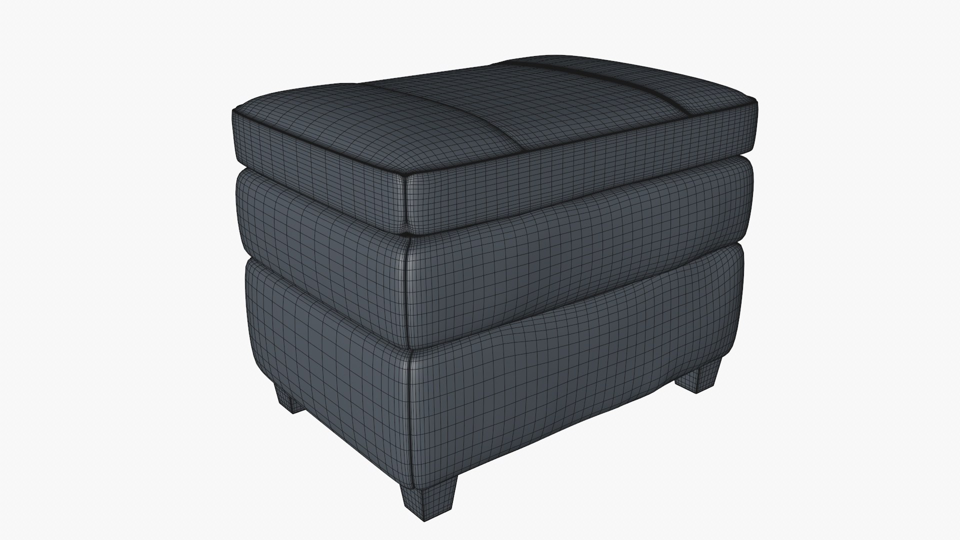 3D Leather Ottoman Cushion Model - TurboSquid 1412158