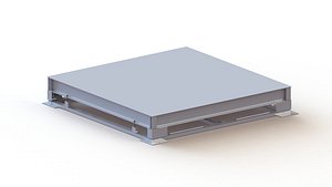 3D model Heavy Duty Industrial Platform Scale 2500x2500mm - 5 Ton Capacity CAD