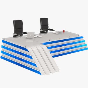 3D TV Studio Desk model