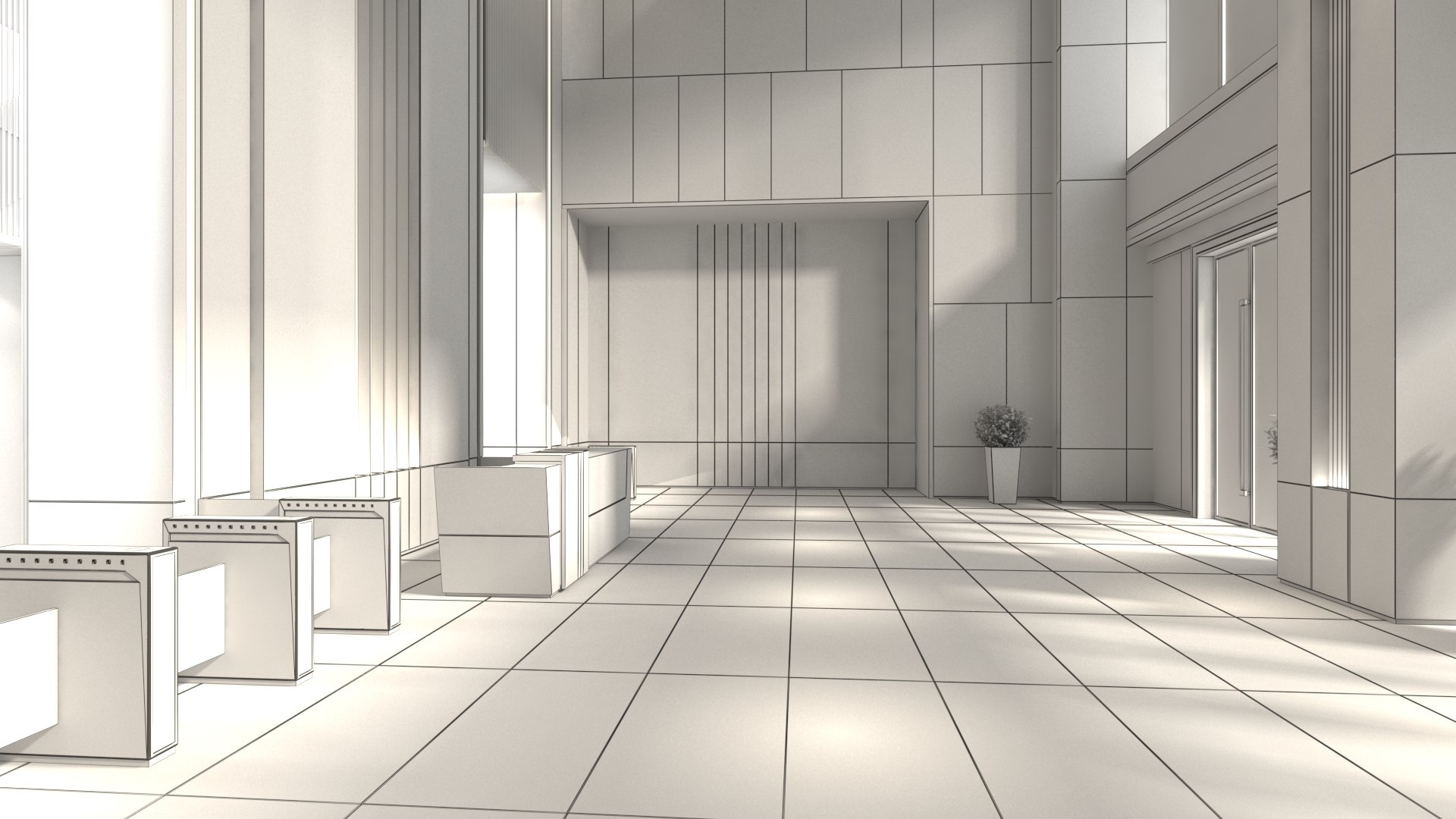 3D Modern Hall 51 - TurboSquid 2341760