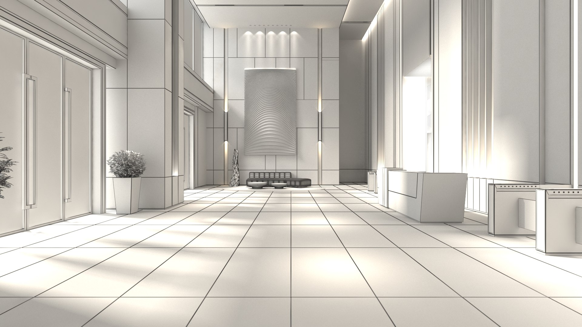 3D Modern Hall 51 - TurboSquid 2341760