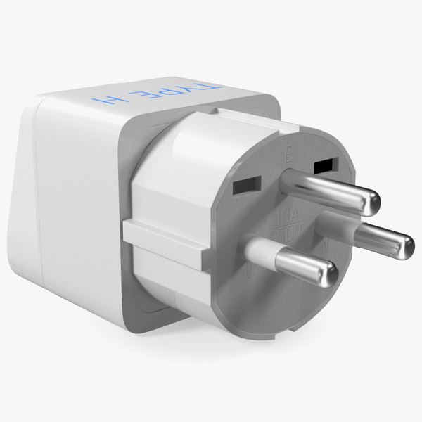 3D Electrical Plug Type H Adapter White - TurboSquid 1841229